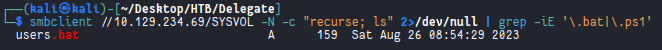 Delegate SMBClient